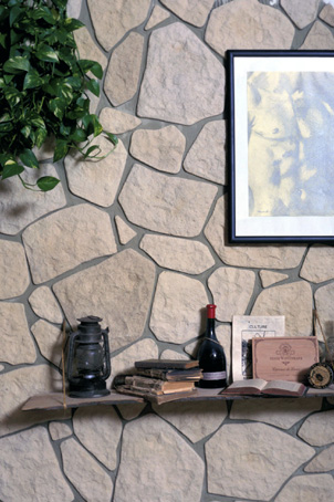 Zyklop sand Betonstein als Wanddekoration