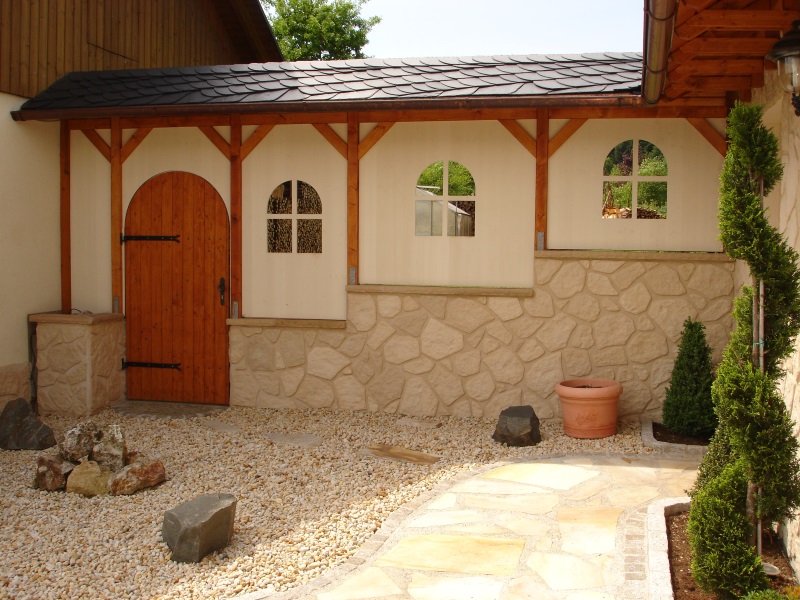 Zyklop sand als Fassadengestaltung