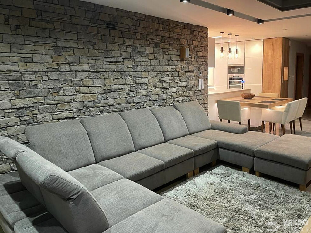Lodge grey Loungeecke als fugenloses Verlegesystem